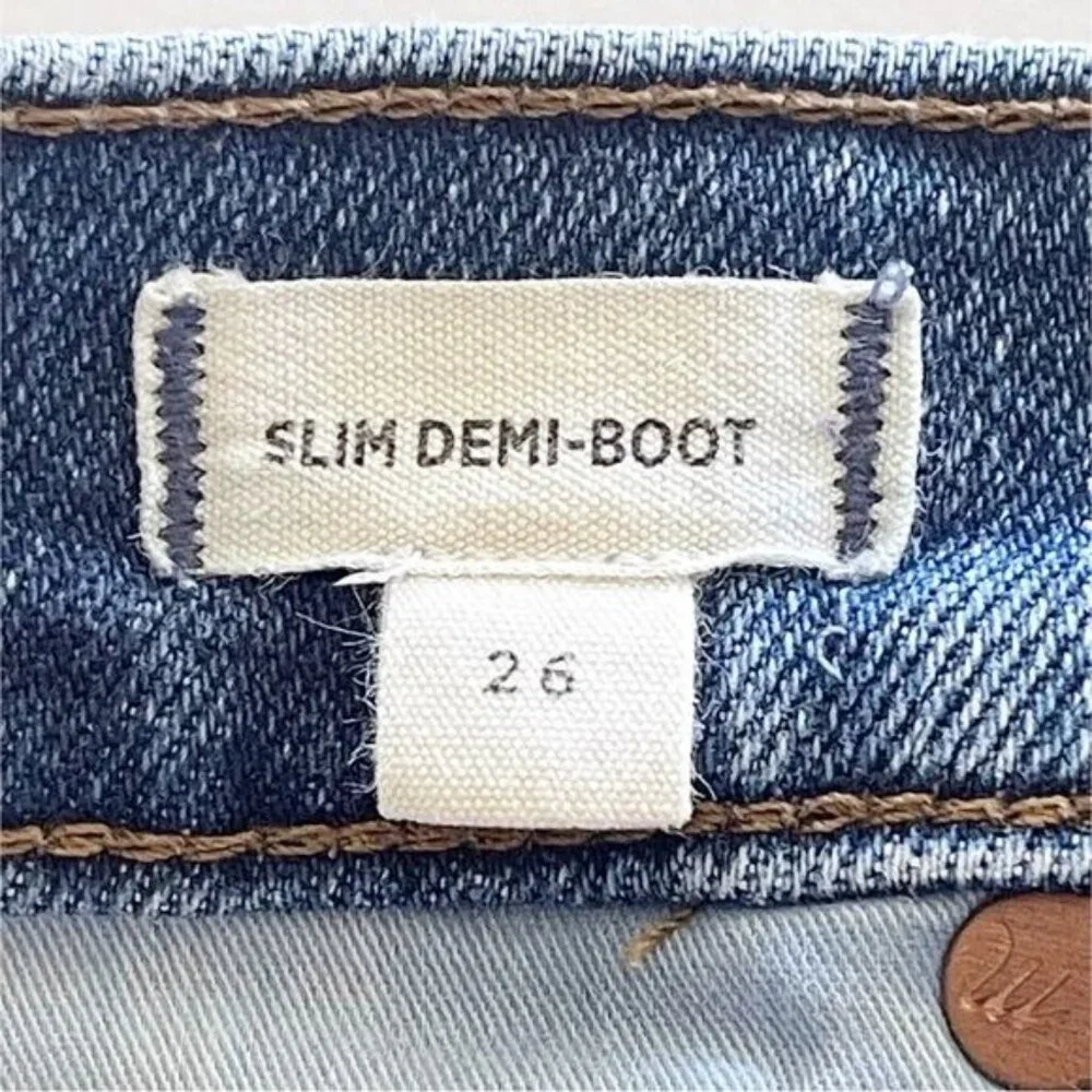 Madewell Slim Demi-Boot Jeans high waisted 26